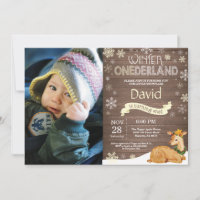 Rustic Winter Onederland Deer 1. Geburtstag
