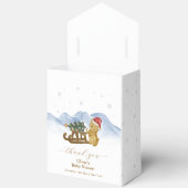 Rustic Winter Snowflake Sleigh Bear Baby Shower  Geschenkschachtel (Offen)