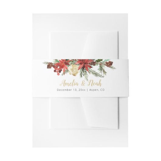 Rustic Winter Wedding Bly Band Evergreen Holly (Vorderseite Beispiel)