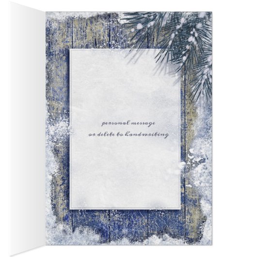 Rustic Winter Wedding Foto Vielen Dank (Innen (Rechts))