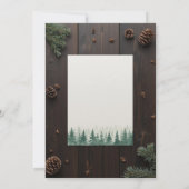 Rustic winter wedding invitation with photo einladung (Rückseite)