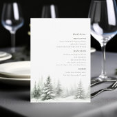 Rustic Winter Wedding Menü Forest Green ID1049