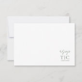 Rustic Winter Wedding QR Code Forest Green ID1049 RSVP Karte (Vorderseite)