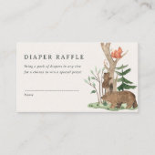 Rustic Winter Woodland Baby Shower Diaper Raffle Begleitkarte (Vorderseite)