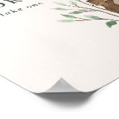 Rustic Winter Woodland Baby Shower Favor Sign Poster (Ecke)