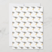 Rustic Winter X'mas Tree Tractor Bear Baby Shower  Dankeskarte (Rückseite)