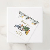 Rustic Winter X'mas Tree Tractor Bear Baby Shower  Geschenkanhänger (Beispiel)