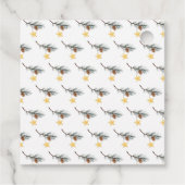 Rustic Winter X'mas Tree Tractor Bear Baby Shower  Geschenkanhänger (Rückseite)