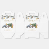 Rustic Winter X'mas Tree Tractor Bear Baby Shower Geschenkschachtel (Ungeklappt)