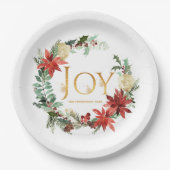 Rustic Winterland Freude Weihnachten Party Pappteller (Vorderseite)