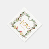 Rustic Winterland Freude Weihnachten Party Serviette (Ecke)