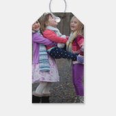 Rustic Winterland Joy Holiday Family Foto Geschenkanhänger (Rückseite)