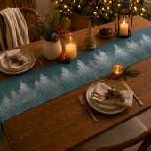 Rustic Wintry Christmas Trees Table Runner Großer Tischläufer