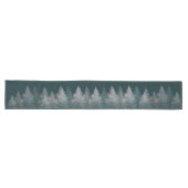 Rustic Wintry Christmas Trees Table Runner Großer Tischläufer (Horizontal)
