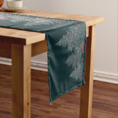 Rustic Wintry Christmas Trees Table Runner Großer Tischläufer (Beispiel)