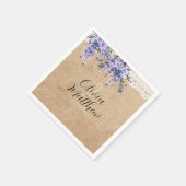 Rustic Wisteria Floral Lace Wedding Vielen Dank Serviette (Ecke)
