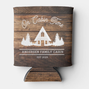 Rustic Wohn Cabin Lodge Personalisiert Dosenkühler