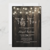Rustic Wood 55. Geburtstagsparty Einladung (Vorderseite)
