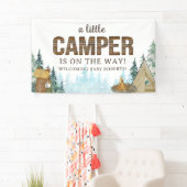 Rustic Wood A Little Camper Baby Shower Banner (Insitu)