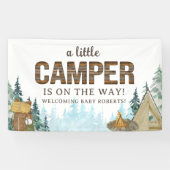 Rustic Wood A Little Camper Baby Shower Banner (Horizontal)
