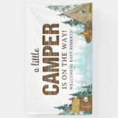 Rustic Wood A Little Camper Baby Shower Banner (Vertikal)