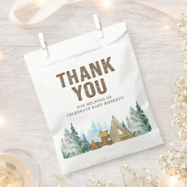 Rustic Wood A Little Camper Baby Shower Geschenktütchen