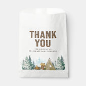 Rustic Wood A Little Camper Baby Shower Geschenktütchen (Vorderseite)