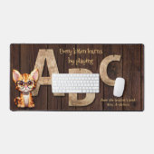 Rustic Wood ABC Alphabet Teacher Schreibtischunterlage (Tastatur & Maus)