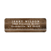 Rustic Wood Address Label (Vorne)