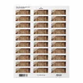 Rustic Wood and Lace Return Address Labels (Vorne)