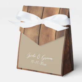 Rustic Wood and Lace Wedding Favor Boxes Geschenkschachtel