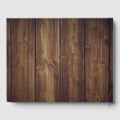 Rustic Wood and Lace Wedding Guest Book Gästebuch (Rückseite)