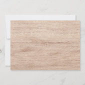 Rustic Wood and Rose Gold Wedding Foto Vielen Dank Dankeskarte (Rückseite)