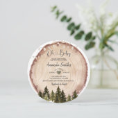 Rustic Wood Baby Dusche String Light Einladung (Stehend Vorderseite)