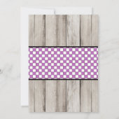 Rustic Wood Baby Q Sprinkle Dusche Einladung (Rückseite)