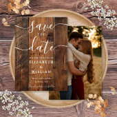 Rustic Wood Barn Boho Chic Foto Wedding Save The Date
