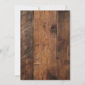 Rustic Wood Barn Boho Chic Wedding Save The Date (Rückseite)