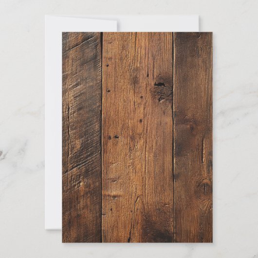 Rustic Wood Barn Boho Chic Wedding Save The Date (Rückseite)