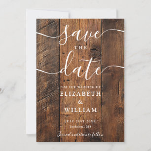 Rustic Wood Barn Boho Chic Wedding Save The Date