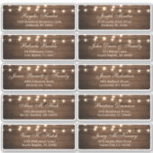 Rustic Wood Barn Wedding Guest Name Label (Vorderseite)