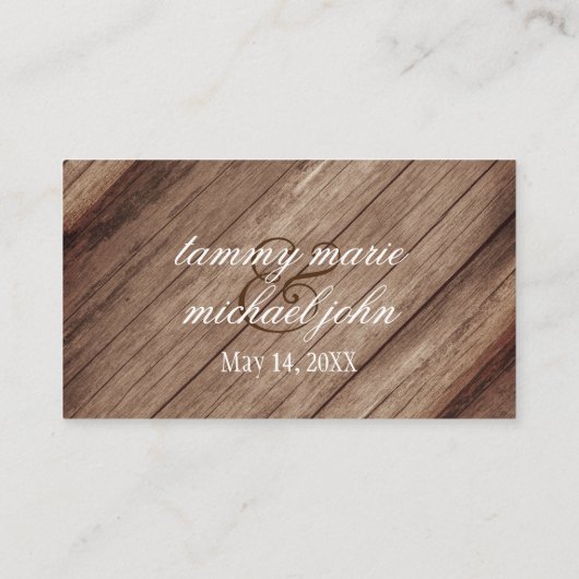 Rustic Wood Barrel & Mason Jars - Website für Hoch Begleitkarte (Rückseite)