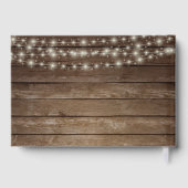 Rustic Wood Barrel mit Sonnenblumen Gästebbuch Gästebuch (Rückseite)