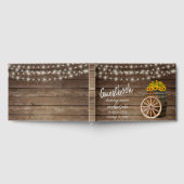 Rustic Wood Barrel mit Sonnenblumen Gästebbuch Gästebuch (Voll)