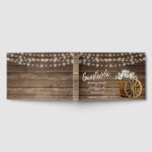 Rustic Wood Barrel mit White Blume Gästebuch (Voll)