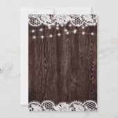 Rustic wood BBQ girl baby shower Einladung (Rückseite)