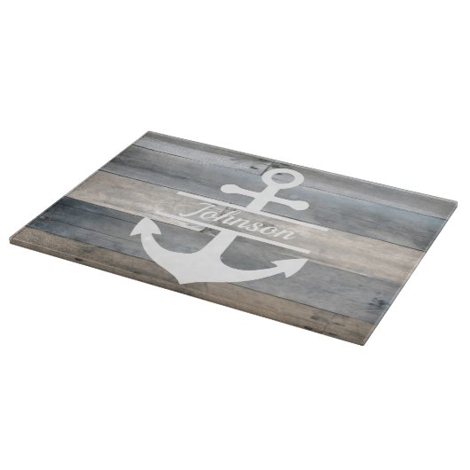 Rustic Wood Beach House - Name des Schneidebrettes Schneidebrett (Ecke)