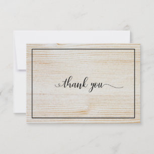 Rustic Wood Beerdigung Danke Karte