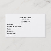 Rustic Wood berufliche Visitenkarte (Rückseite)