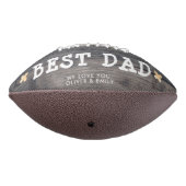 Rustic Wood Best Vater Family 3 FotoCollage Football (Gedreht 270)