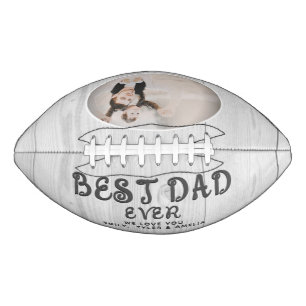 Rustic Wood Best Vater Modernes Script Custom Foto Football